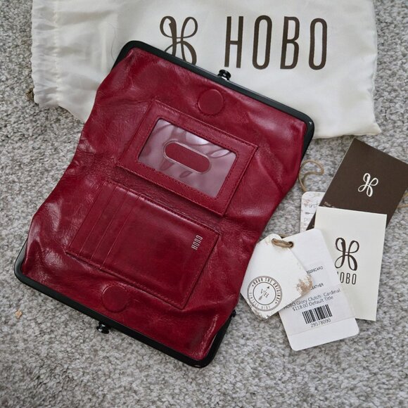 Hobo Leather Wallet | Classic & Beautiful | Women’s / Burgandy Ligthly Loved - Picture 3 of 7